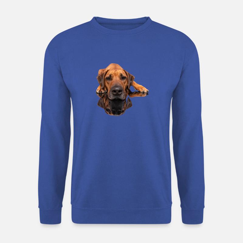 Rhodesian Ridgeback Foto - Spiegelbild - Unisex Pullover - Royalblau