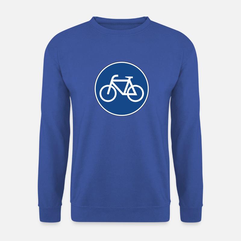 Verkehrsschild Fahrrad - Unisex Pullover - Royalblau