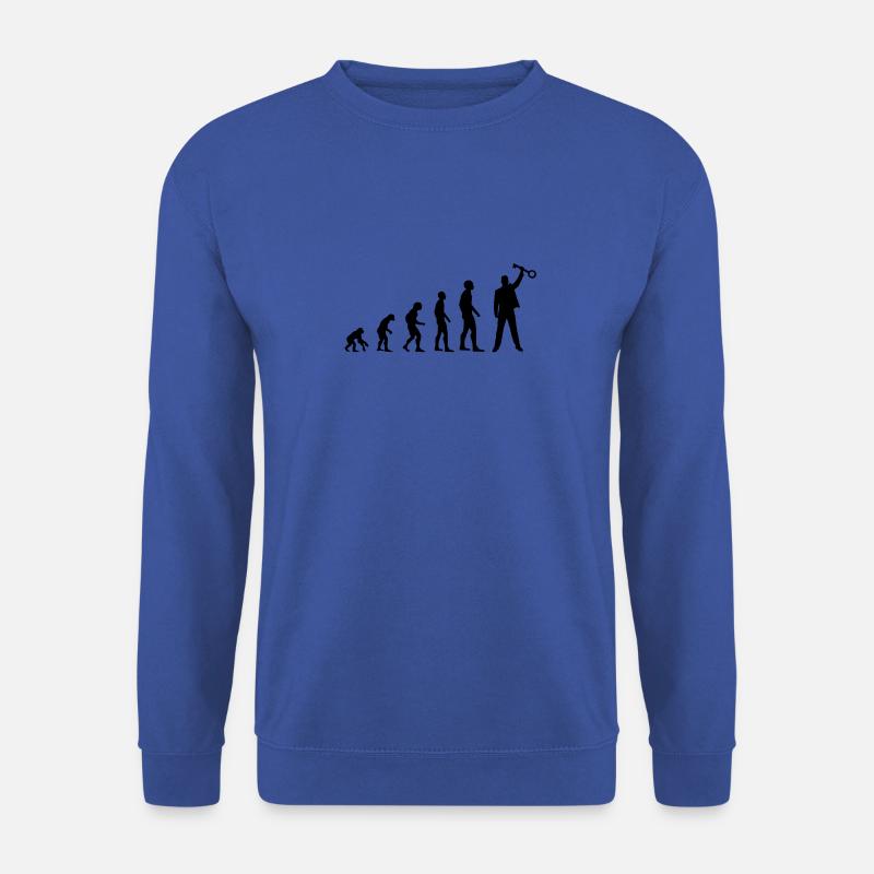 Die Evolution des Escape Room Homo Sapiens oder so - Unisex Pullover - Royalblau