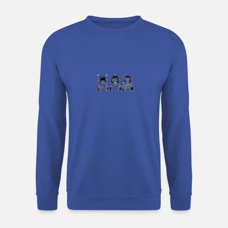 Drei Affen - Unisex Pullover - Royalblau