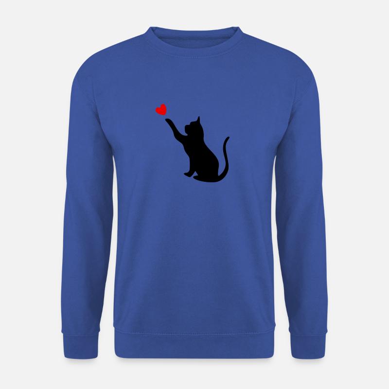 Katze mit Herz - Unisex Pullover - Royalblau