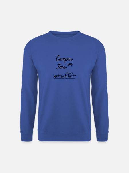 Camper on Tour Wohnwagen Gespann - Unisex Pullover - Royalblau