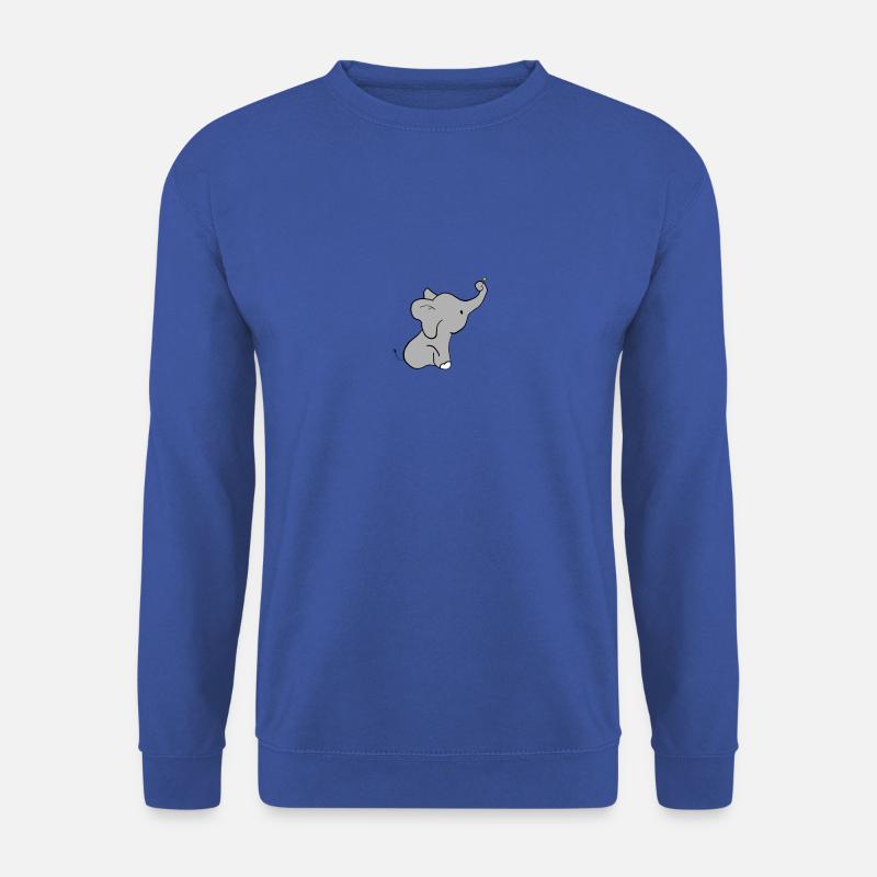 Kleiner Elefant mit Blume - Unisex Pullover - Royalblau