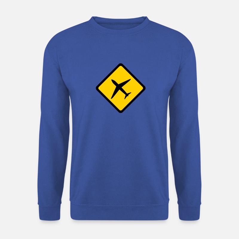 flache flugzeugjet flugzeugflugzeugraute die flach - Unisex Pullover - Royalblau