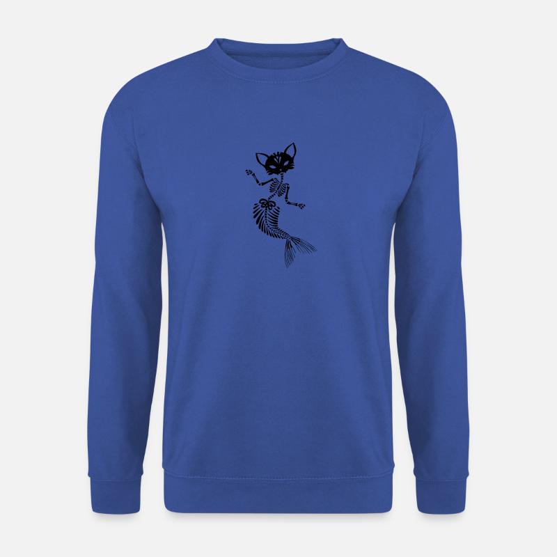 Meerjungfrau Katzen Skelett - Unisex Pullover - Royalblau