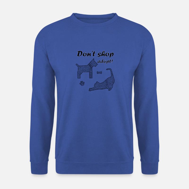 Don't shop - adopt! - Unisex Pullover - Royalblau