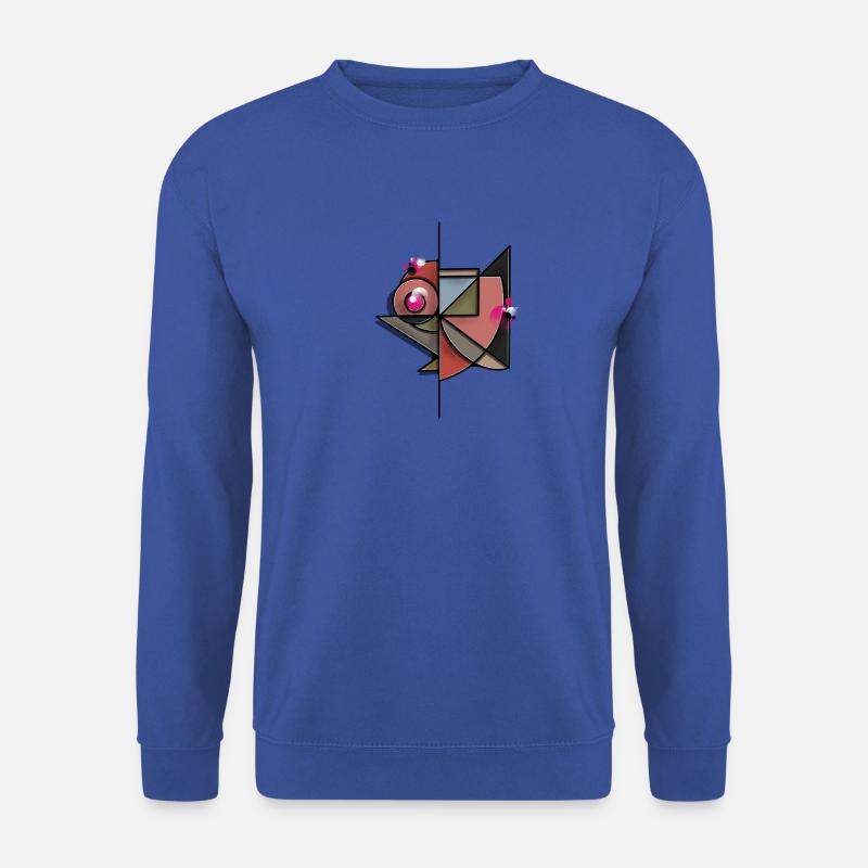Abstract modern geometric bird - Unisex Sweatshirt - royal blue
