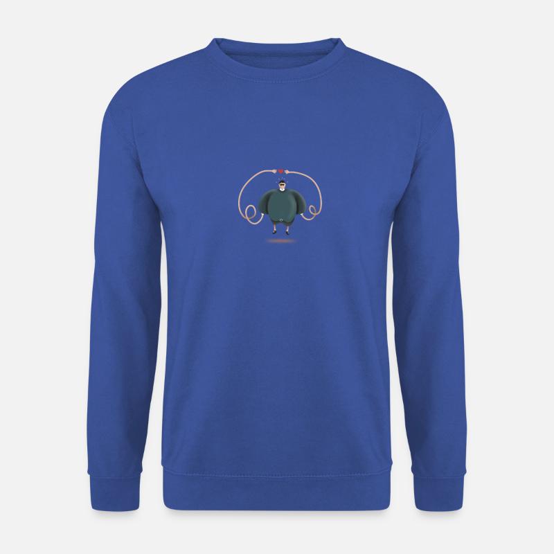 Schwebender Mann - lustige Illustration - Unisex Pullover - Royalblau
