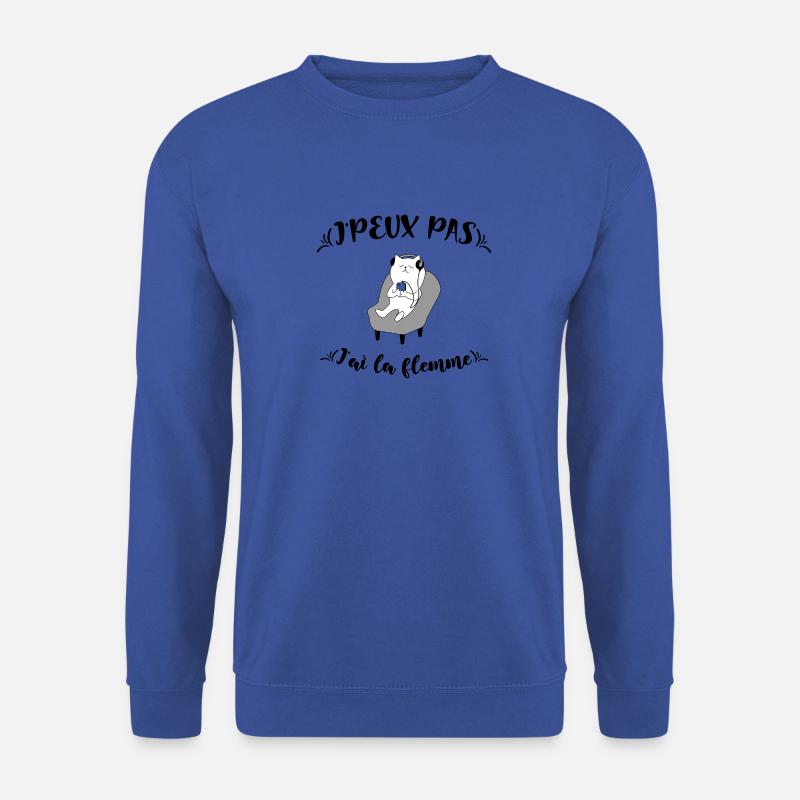 Ich kann nicht, ich bin faul, Katze auf dem Stuhl - Unisex Pullover - Royalblau