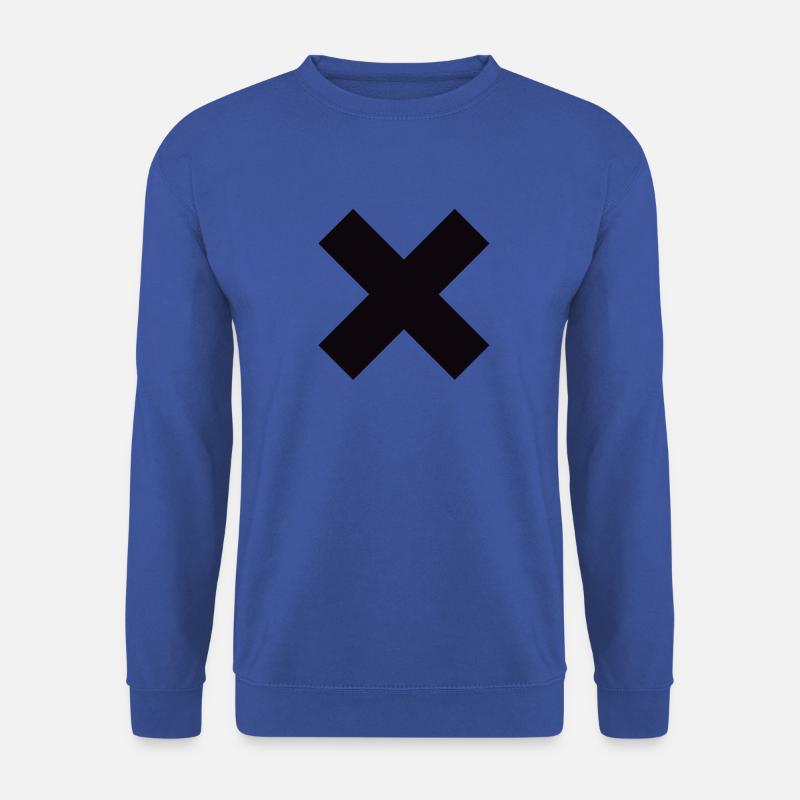 Straight Edge X schwarz - Unisex Pullover - Royalblau