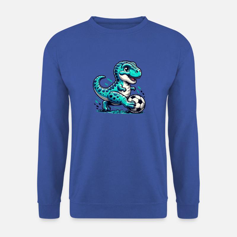 T-Rex Dinosaur Playing Soccer - Unisex Sweatshirt - royal blue