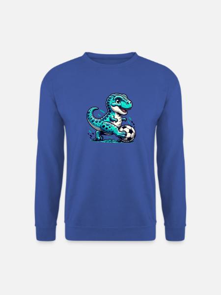 T-Rex Dinosaur Playing Soccer - Unisex Sweatshirt - royal blue