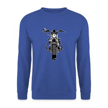 Chopper / motorcycle 07_black white - Unisex Sweatshirt - royal blue - Front - Alina (178cm) & Michal (187cm)