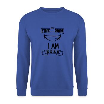 All Might / My Hero Academia / Anime / - Unisex Sweatshirt - royal blue - Front - Alina (178cm) & Michal (187cm)