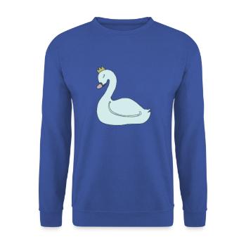 Cygne bleu clair - Sweat-shirt Unisexe - bleu royal - Devant - Alina (178cm) & Michal (187cm)