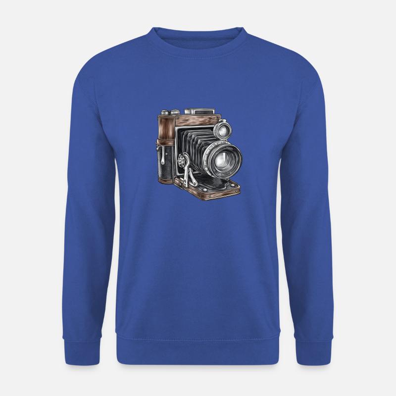 Kamera Retro Zeichnung - Unisex Pullover - Royalblau