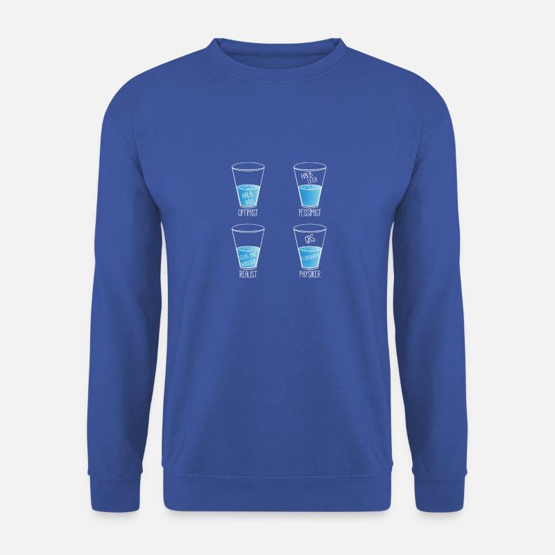 Water glass for physicist - Unisex Sweatshirt - royal blue