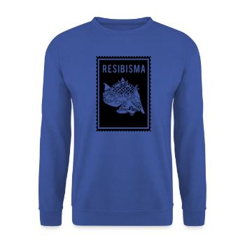 Resibisma - Wayang - Unisex Pullover - Royalblau - Vorne - Alina (178cm) & Michal (187cm)