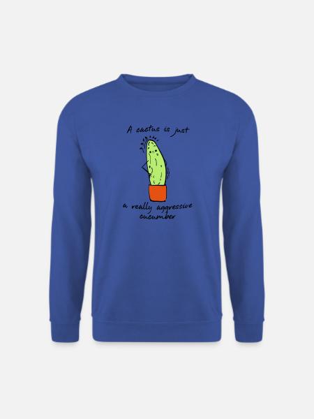 Kaktus Gurke Pflanze stachelig Aggressiv - Unisex Pullover - Royalblau