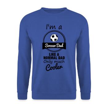 Soccer dad fussball football soccer papa daddy - Unisex Pullover - Royalblau - Vorne - Alina (178cm) & Michal (187cm)