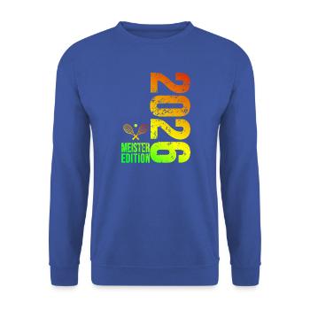 Tennis Meister edition 2026 bunt - Unisex Pullover - Royalblau - Vorne - Alina (178cm) & Michal (187cm)