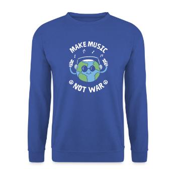 Make Music Not War - Unisex Sweatshirt - royal blue - Front - Alina (178cm) & Michal (187cm)