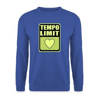 Tempolimit - Unisex Pullover - Royalblau - Vorne - Alina (178cm) & Michal (187cm)