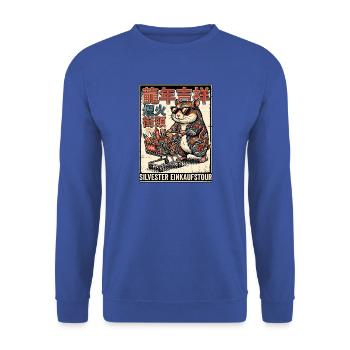 Feuerwerk Pyro Chinesischer Hamster - Unisex Pullover - Royalblau - Vorne - Alina (178cm) & Michal (187cm)