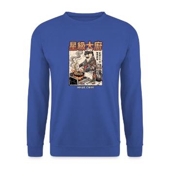 Otter Chefkoch Shibuya - Unisex Pullover - Royalblau - Vorne - Alina (178cm) & Michal (187cm)