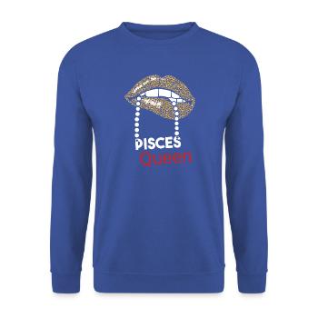 Sternzeichen Fische - Unisex Pullover - Royalblau - Vorne - Alina (178cm) & Michal (187cm)