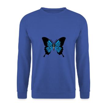 Papillon - Sweat-shirt Unisexe - bleu royal - Devant - Alina (178cm) & Michal (187cm)