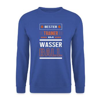 Bester Wasserball Trainer Wasserballtrainer Coach - Unisex Pullover - Royalblau - Vorne - Alina (178cm) & Michal (187cm)