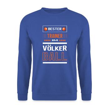 Bester Völkerball Trainer Völkerballtrainer Spiel - Unisex Pullover - Royalblau - Vorne - Alina (178cm) & Michal (187cm)
