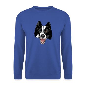 Laika from Yakutia - Bogdan - Unisex Sweatshirt - royal blue - Front - Alina (178cm) & Michal (187cm)