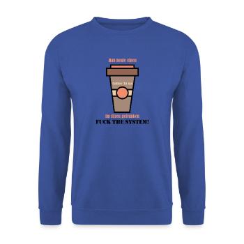 Lustig , Witzig , Spruch , Lustiger Spruch - Unisex Pullover - Royalblau - Vorne - Alina (178cm) & Michal (187cm)