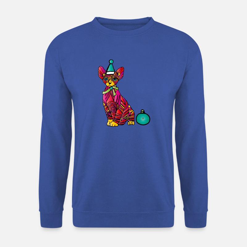 Chat de Noël moche - Sweat-shirt Unisexe - bleu royal