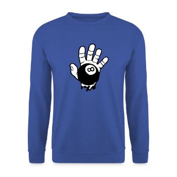 billiard hand open finger logo - Unisex Sweatshirt - royal blue - Front - Alina (178cm) & Michal (187cm)