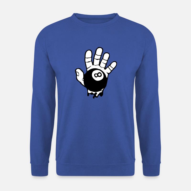 billiard hand open finger logo - Unisex Sweatshirt - royal blue