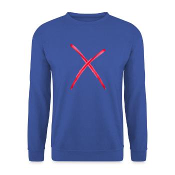 X - Unisex Sweatshirt - royal blue - Front - Alina (178cm) & Michal (187cm)