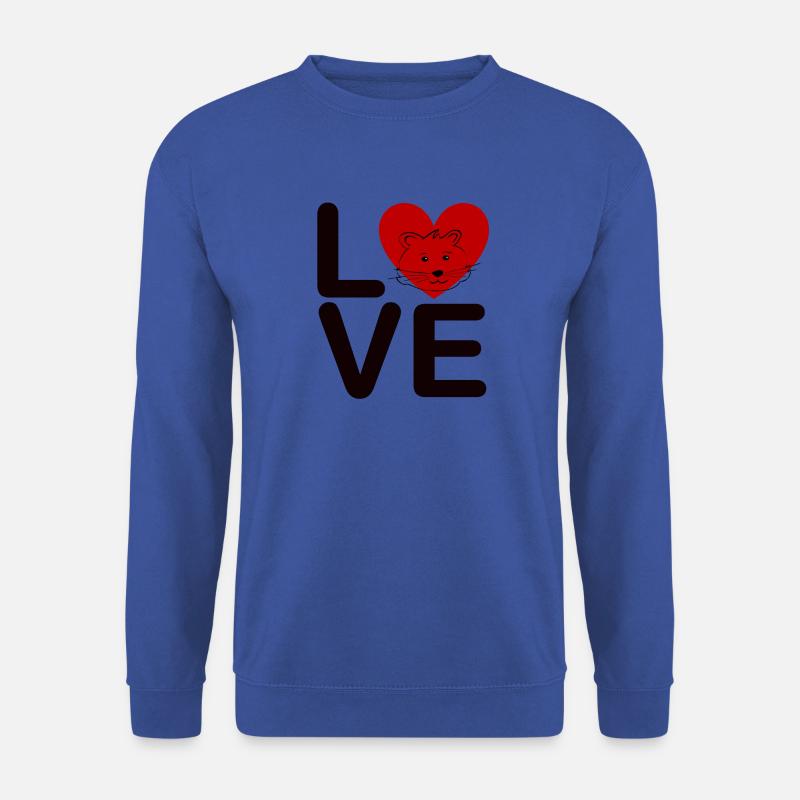 Hamsterliebe - Herz - Hamsterhalter - Unisex Pullover - Royalblau