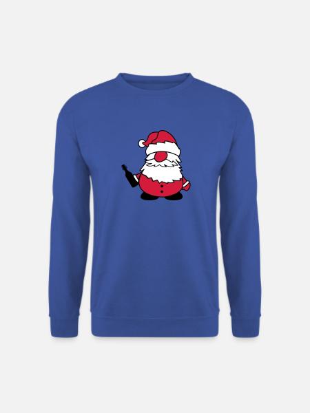 weihnachtsmann mit bier - Unisex Pullover - Royalblau