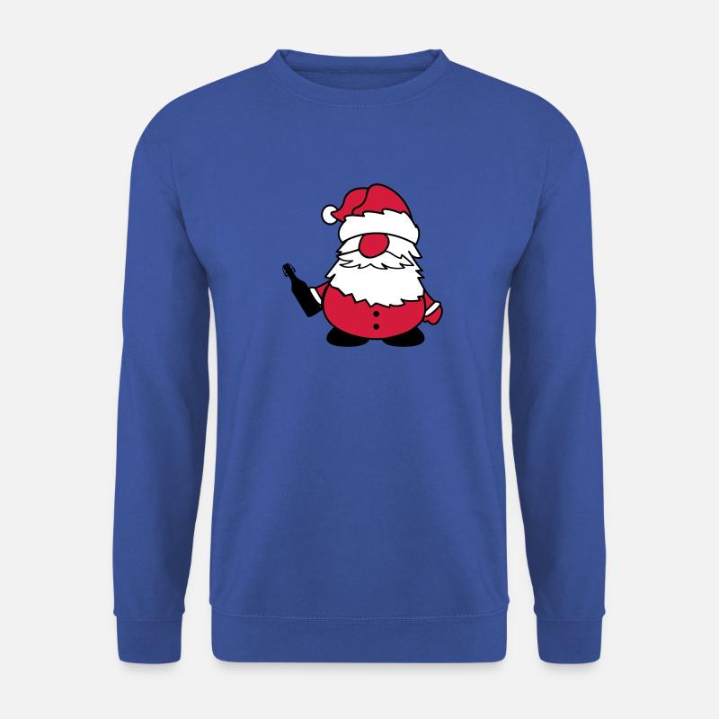 weihnachtsmann mit bier - Unisex Pullover - Royalblau
