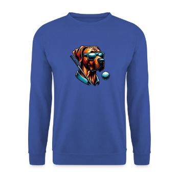 Rhodesian Ridgeback Golfer Golf Course Dogs - Unisex Sweatshirt - royal blue - Front - Alina (178cm) & Michal (187cm)