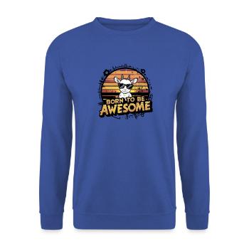 Lustige Ziege Tierfreund Bauernhof Spaß - Unisex Pullover - Royalblau - Vorne - Alina (178cm) & Michal (187cm)