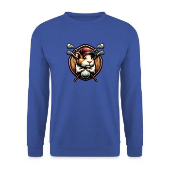Drôle de hamster golfeur design cool - Sweat-shirt Unisexe - bleu royal - Devant - Alina (178cm) & Michal (187cm)