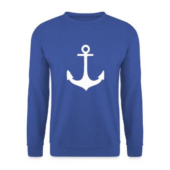 Ancre - Sweat-shirt Unisexe - bleu royal - Devant - Alina (178cm) & Michal (187cm)