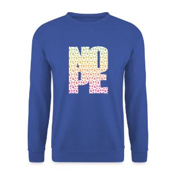 NOPE - sei kein Ja - Sager! - Unisex Pullover - Royalblau - Vorne - Alina (178cm) & Michal (187cm)