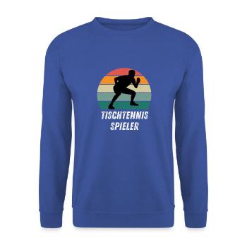 Tischtennisspieler - Unisex Pullover - Royalblau - Vorne - Alina (178cm) & Michal (187cm)
