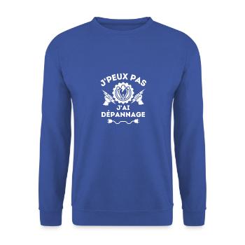 J ai dépannage électrique 1 - Sweat-shirt Unisexe - bleu royal - Devant - Alina (178cm) & Michal (187cm)