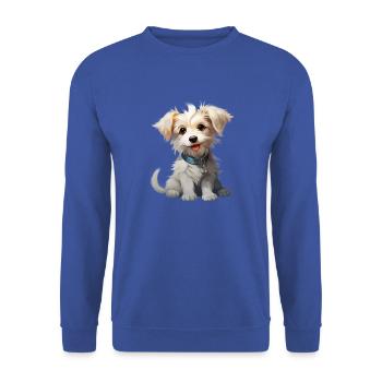Chibi dog - Unisex Sweatshirt - royal blue - Front - Alina (178cm) & Michal (187cm)